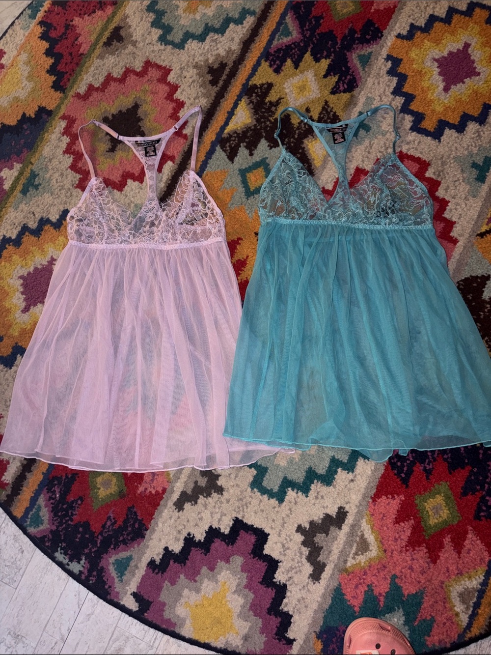 (2) Victoria's Secret babydoll lingerie tops